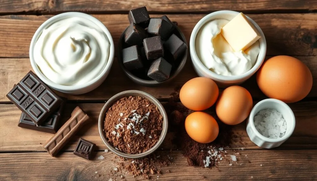 Ingrédients gâteau aux truffes